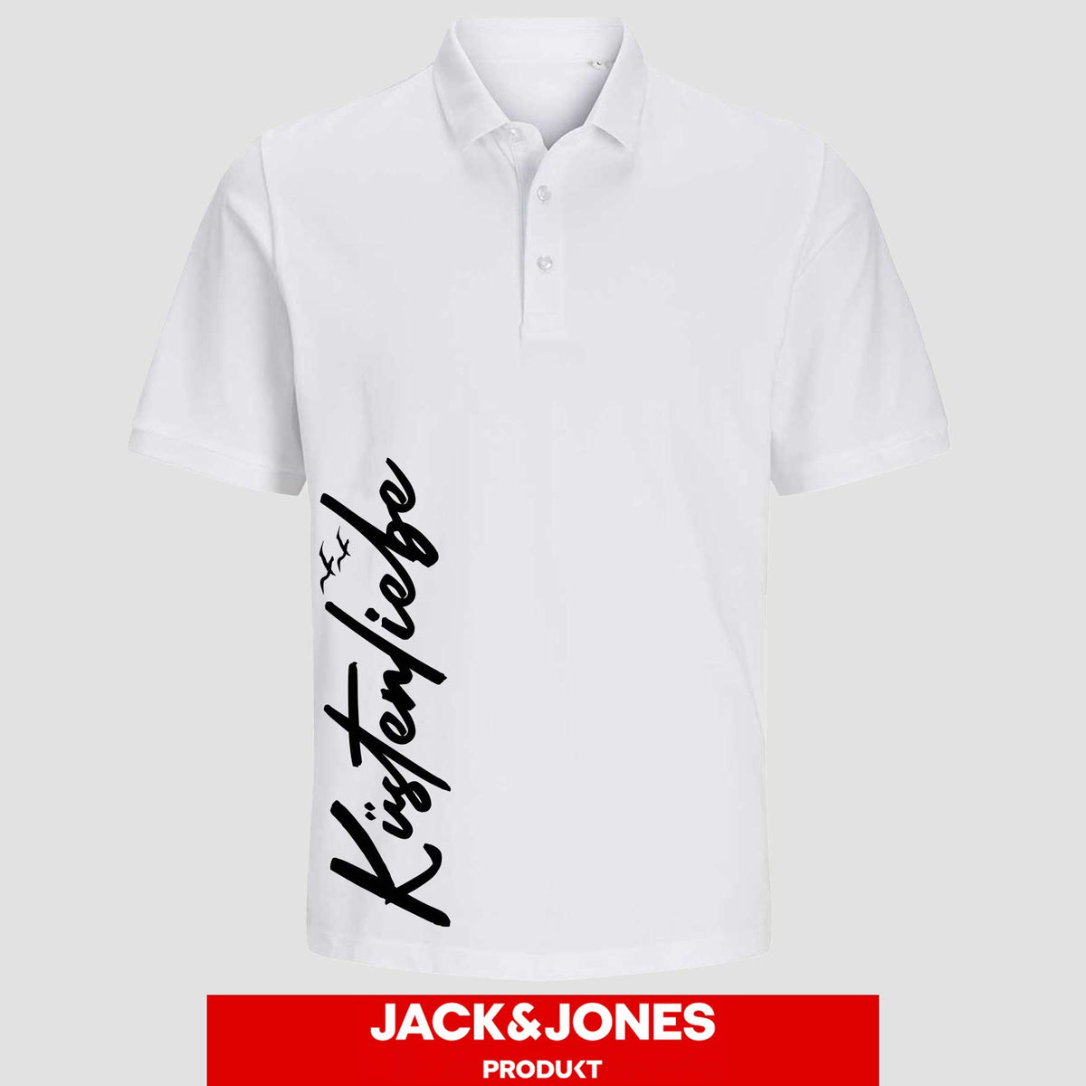 Küstenliebe vertikal Unisex Poloshirt