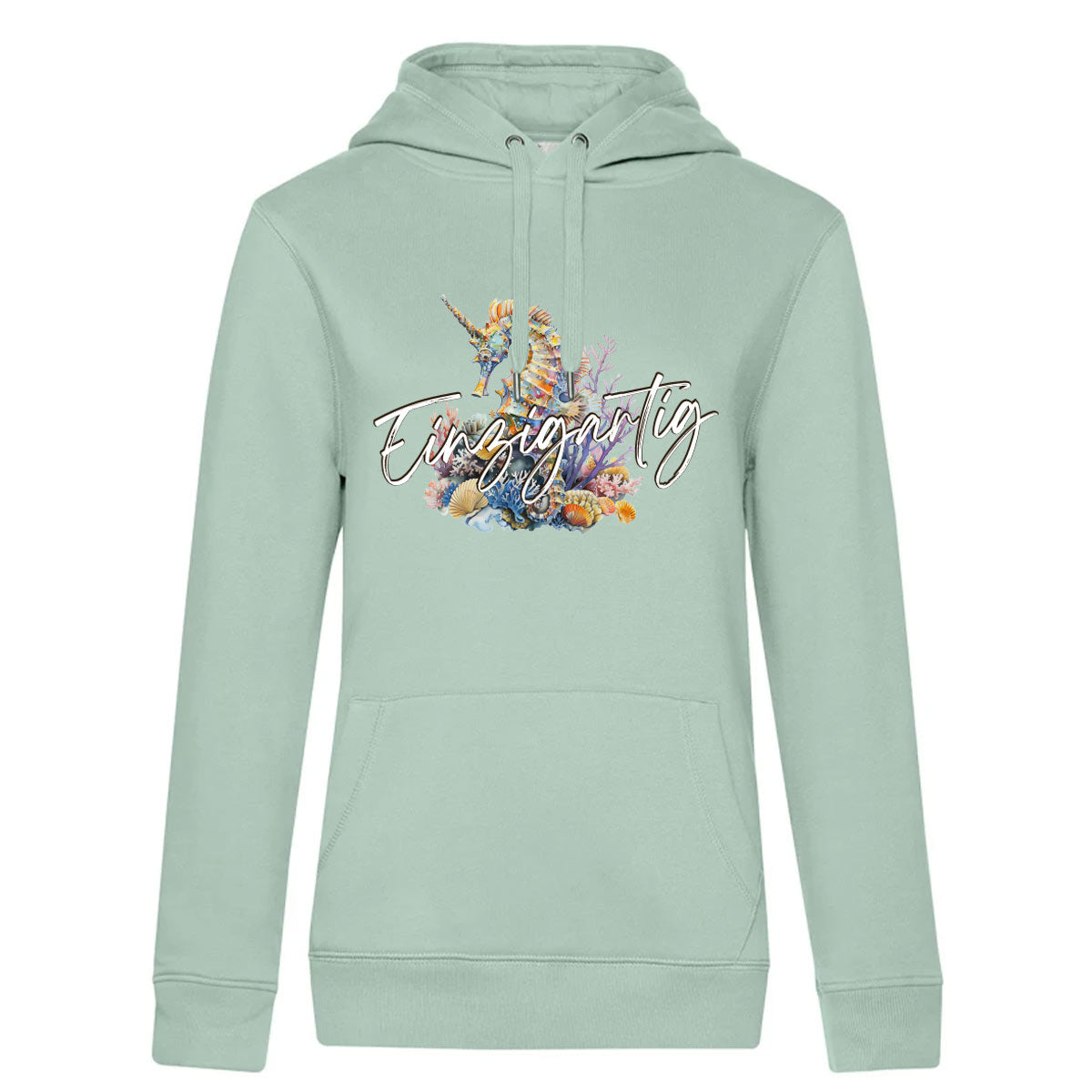 Einzigartig Seepferd Damen Kapuzenpulli Queen