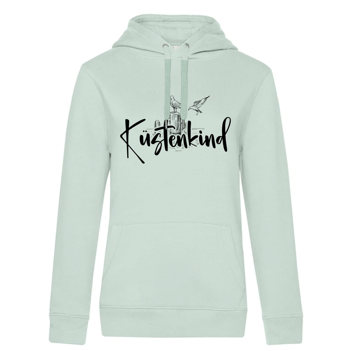 Küstenkind Möwe Damen Kapuzenpulli Queen