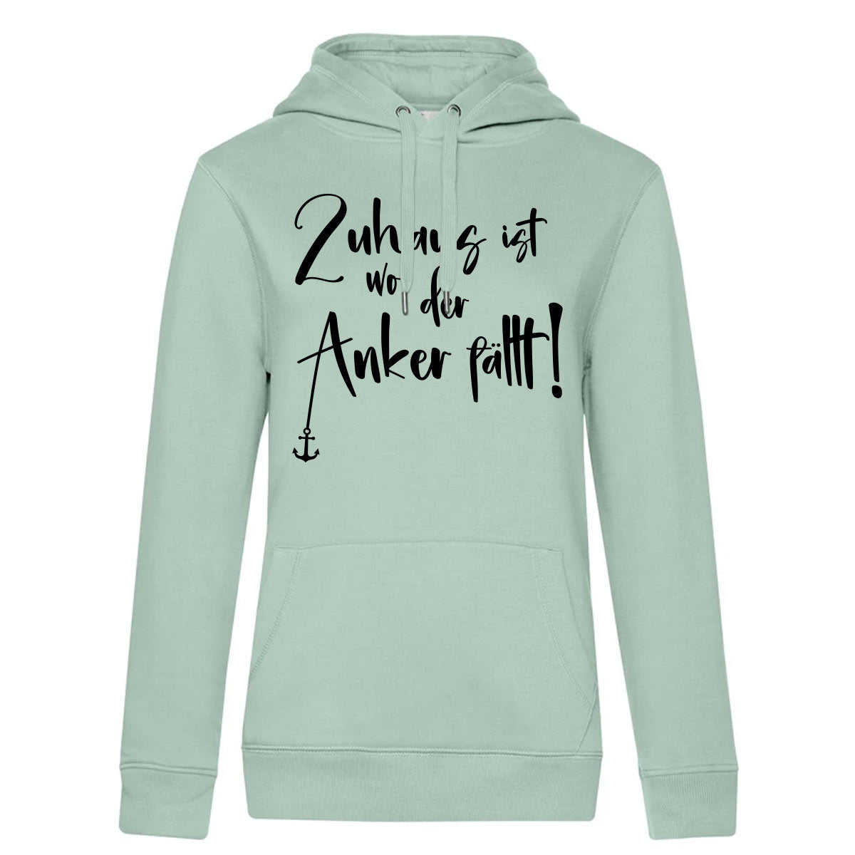 Zu Hause ist  Damen Kapuzenpulli Queen