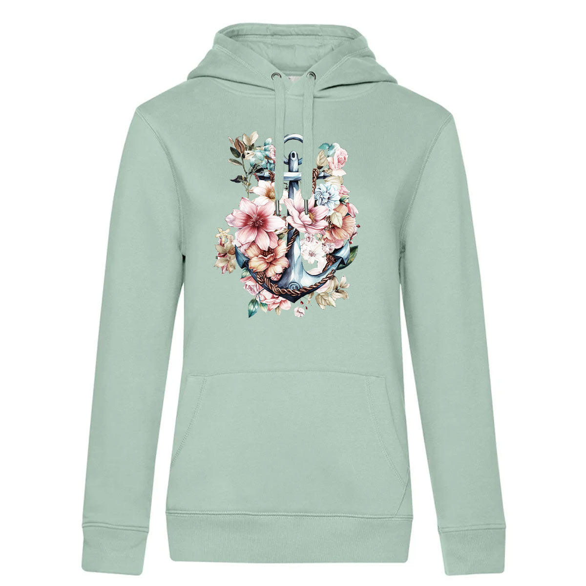 Floral Anker Damen Kapuzenpulli Queen