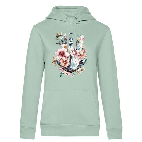 Floral Anker Damen Kapuzenpulli Queen