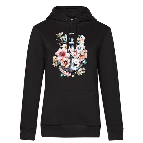 Floral Anker Damen Kapuzenpulli Queen