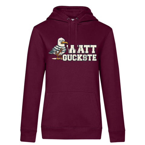 Watt Guckste Damen Kapuzenpulli Queen