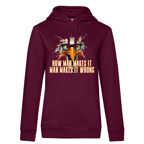 How man makes  Damen Kapuzenpulli Queen