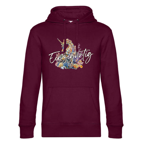 Einzigartig Seepferd Herren Kapuzenpulli King