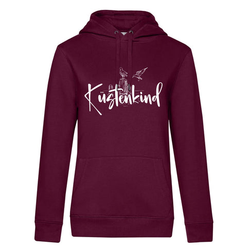 Küstenkind Möwe Damen Kapuzenpulli Queen