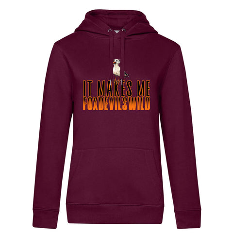 Foxdevilswild  Damen Kapuzenpulli Queen