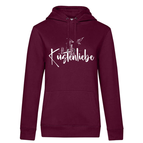 Küstenliebe Möwe Damen Kapuzenpulli Queen