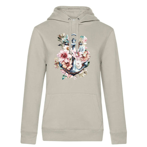 Floral Anker Damen Kapuzenpulli Queen