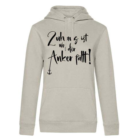 Zu Hause ist  Damen Kapuzenpulli Queen