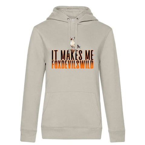 Foxdevilswild  Damen Kapuzenpulli Queen