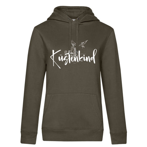 Küstenkind Möwe Damen Kapuzenpulli Queen