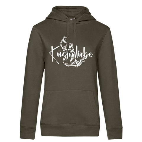 Küstenliebe Anker Damen Kapuzenpulli Queen