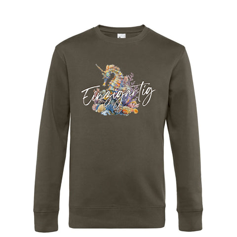 Einzigartig Seepferd Herren Pulli King