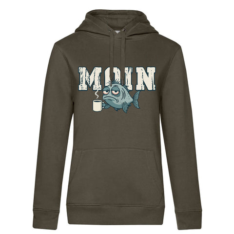 MOIN Kaffee Damen Kapuzenpulli Queen