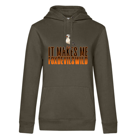 Foxdevilswild  Damen Kapuzenpulli Queen