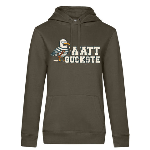 Watt Guckste Damen Kapuzenpulli Queen