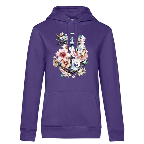 Floral Anker Damen Kapuzenpulli Queen