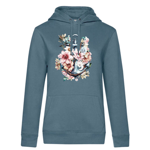 Floral Anker Damen Kapuzenpulli Queen