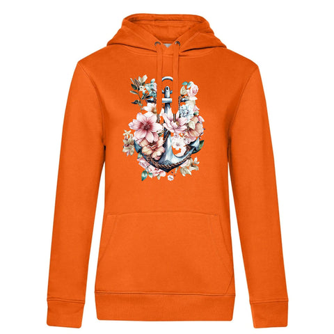 Floral Anker Damen Kapuzenpulli Queen
