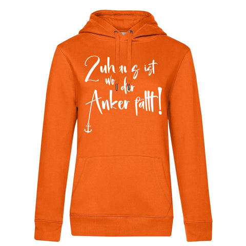 Zu Hause ist  Damen Kapuzenpulli Queen