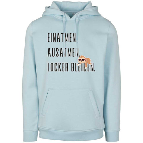 Locker bleiben UNISEX Prem. Kapuzenpulli