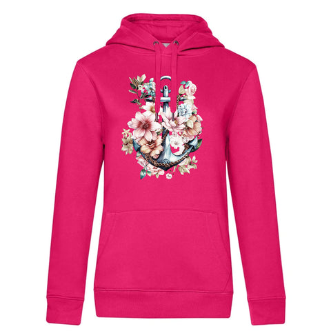 Floral Anker Damen Kapuzenpulli Queen