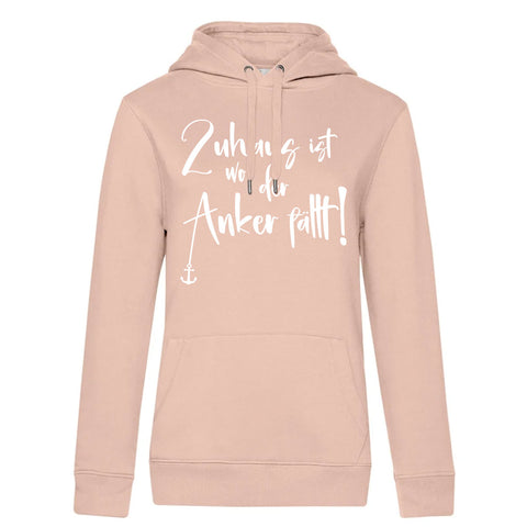 Zu Hause ist  Damen Kapuzenpulli Queen