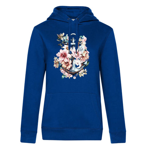Floral Anker Damen Kapuzenpulli Queen