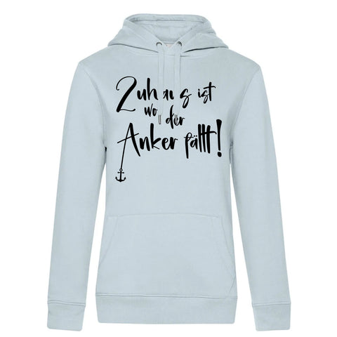Zu Hause ist  Damen Kapuzenpulli Queen